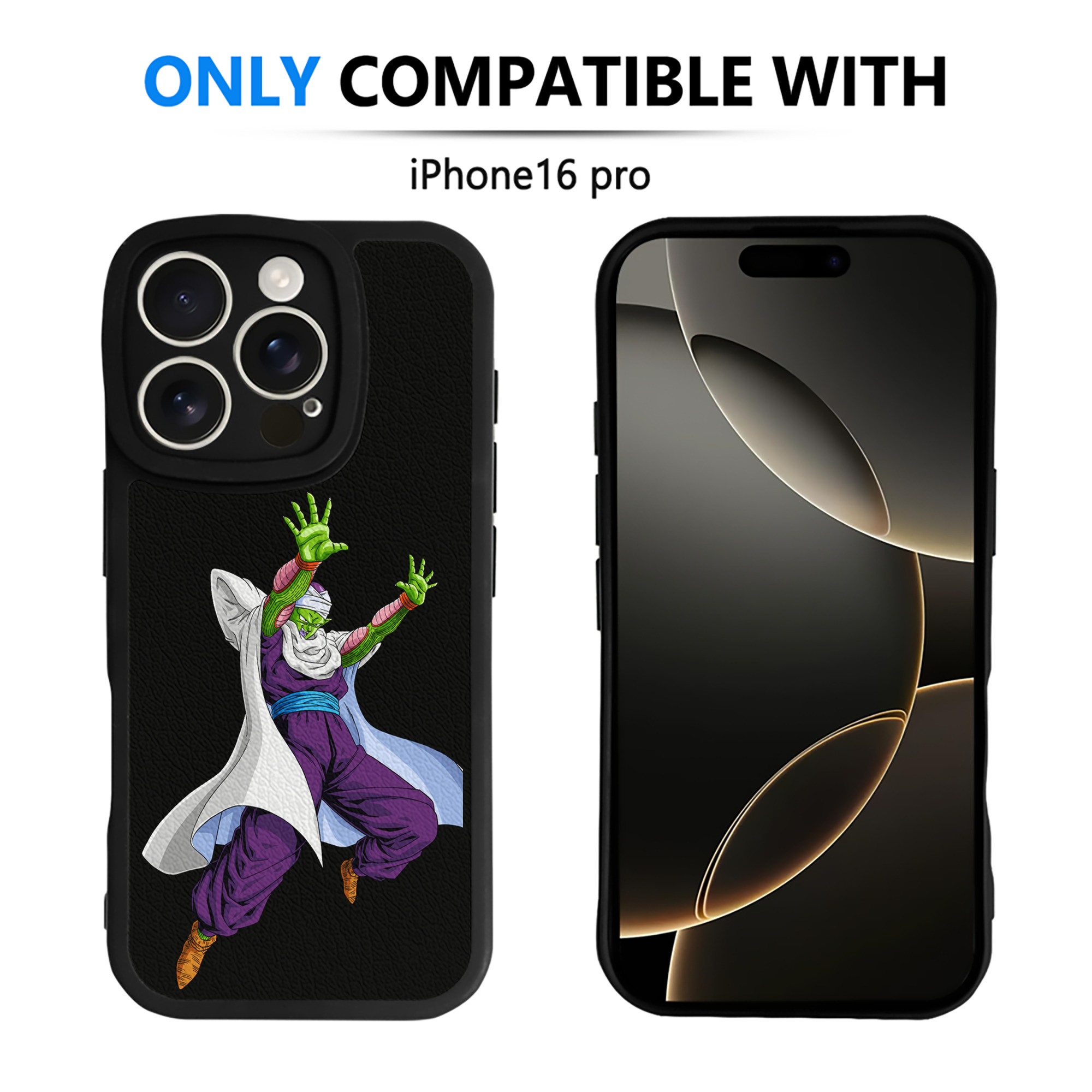 （画像用） ドラゴンボール ピッコロ DRAGON BALL Piccolo 【iPhone 16シリーズ対応】シリコンスマホケース（レザー調） 材質：シリコン
